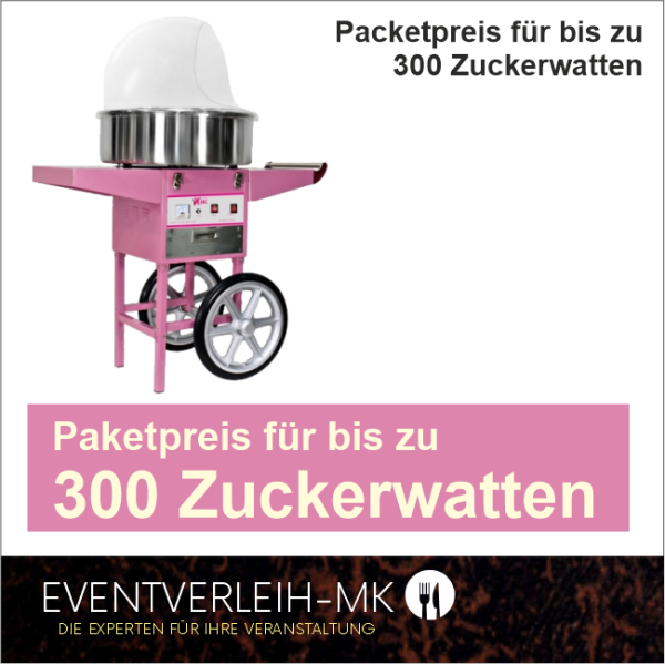 Zubehör - 300er Packetpreis für Zuckerwatte - VERKAUFSWARE